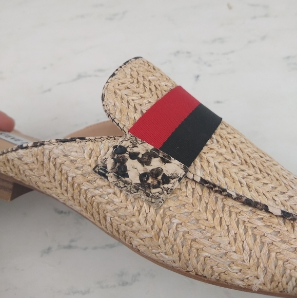 NEW Steve Madden Raffia Snake Loafer Mule - Picture 8 of 8